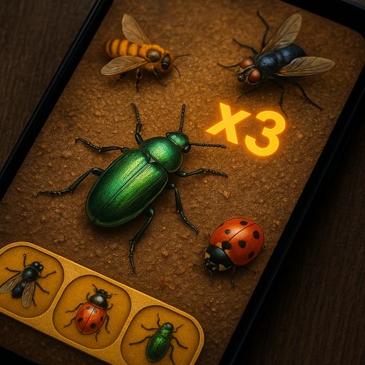 ACE365 mobile gameplay screen with insects and multiplier